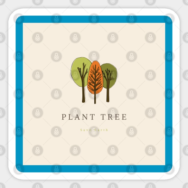 Plant Tree-Save Earth Sticker by Retrofit